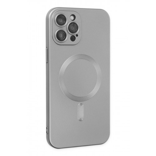Newface iPhone 12 Pro Max Kılıf Moshi Lens Magneticsafe Silikon - Gümüş Newface iPhone 12 Pro Max Kılıf Moshi Lens Magneticsafe Silikon - Gümüş
