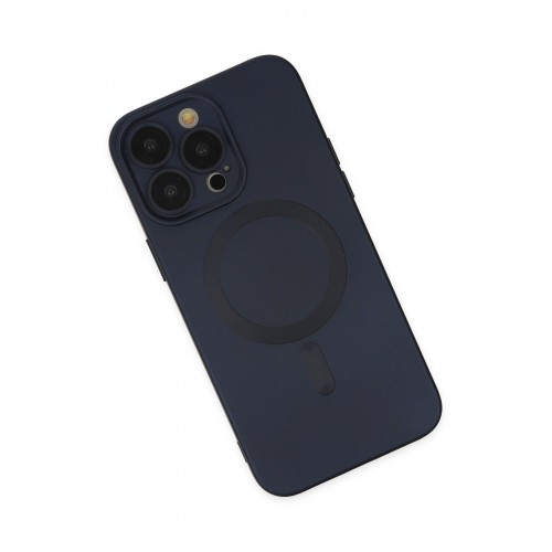 Newface iPhone 13 Pro Max Kılıf Moshi Lens Magneticsafe Silikon - Lacivert Newface iPhone 13 Pro Max Kılıf Moshi Lens Magneticsafe Silikon - Lacivert