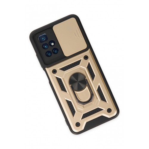 Newface Xiaomi Redmi 10 Kılıf Pars Lens Yüzüklü Silikon - Gold Newface Xiaomi Redmi 10 Kılıf Pars Lens Yüzüklü Silikon - Gold