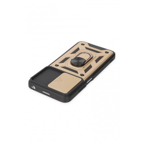 Newface Xiaomi Redmi 10 Kılıf Pars Lens Yüzüklü Silikon - Gold Newface Xiaomi Redmi 10 Kılıf Pars Lens Yüzüklü Silikon - Gold