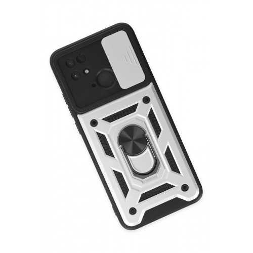 Newface Xiaomi Redmi 10C Kılıf Pars Lens Yüzüklü Silikon - Gümüş Newface Xiaomi Redmi 10C Kılıf Pars Lens Yüzüklü Silikon - Gümüş