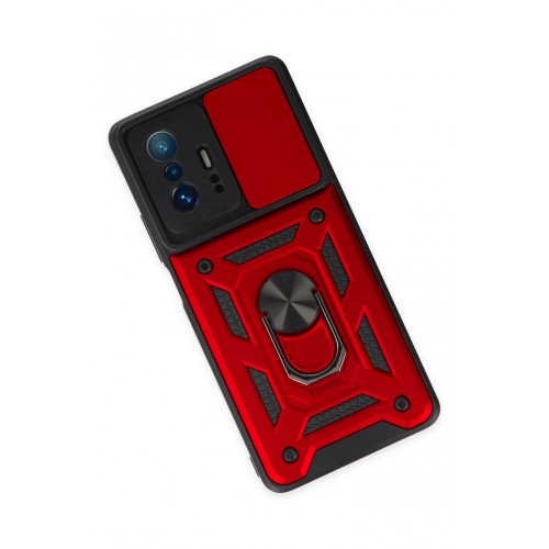 Newface Xiaomi Mi 11T Pro Kılıf Pars Lens Yüzüklü Silikon - Kırmızı Newface Xiaomi Mi 11T Pro Kılıf Pars Lens Yüzüklü Silikon - Kırmızı