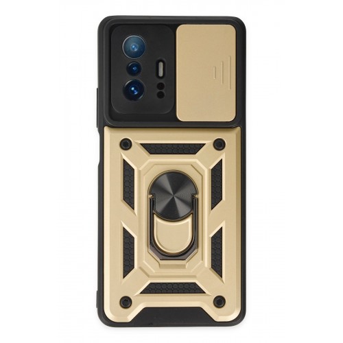 Newface Xiaomi Mi 11T Pro Kılıf Pars Lens Yüzüklü Silikon - Gold Newface Xiaomi Mi 11T Pro Kılıf Pars Lens Yüzüklü Silikon - Gold