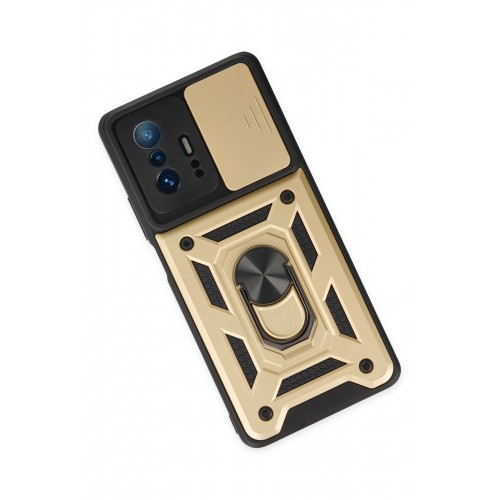 Newface Xiaomi Mi 11T Pro Kılıf Pars Lens Yüzüklü Silikon - Gold Newface Xiaomi Mi 11T Pro Kılıf Pars Lens Yüzüklü Silikon - Gold