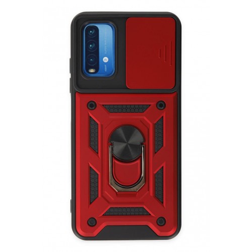 Newface Xiaomi Redmi 9T Kılıf Pars Lens Yüzüklü Silikon - Kırmızı Newface Xiaomi Redmi 9T Kılıf Pars Lens Yüzüklü Silikon - Kırmızı