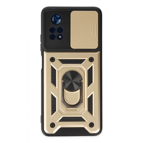 Newface Xiaomi Poco X4 Pro 5G Kılıf Pars Lens Yüzüklü Silikon - Gold Newface Xiaomi Poco X4 Pro 5G Kılıf Pars Lens Yüzüklü Silikon - Gold