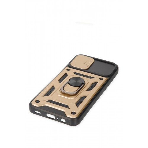 Newface Samsung Galaxy A03 Kılıf Pars Lens Yüzüklü Silikon - Gold Newface Samsung Galaxy A03 Kılıf Pars Lens Yüzüklü Silikon - Gold