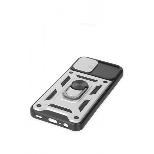 Newface Samsung Galaxy A03 Kılıf Pars Lens Yüzüklü Silikon - Gümüş Newface Samsung Galaxy A03 Kılıf Pars Lens Yüzüklü Silikon - Gümüş