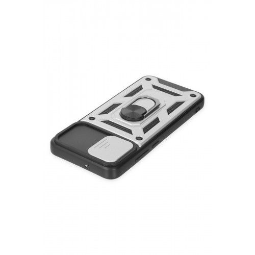 Newface Samsung Galaxy A03 Kılıf Pars Lens Yüzüklü Silikon - Gümüş Newface Samsung Galaxy A03 Kılıf Pars Lens Yüzüklü Silikon - Gümüş