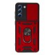 Newface Samsung Galaxy S21 FE Kılıf Pars Lens Yüzüklü Silikon - Kırmızı Newface Samsung Galaxy S21 FE Kılıf Pars Lens Yüzüklü Silikon - Kırmızı