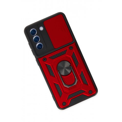 Newface Samsung Galaxy S21 FE Kılıf Pars Lens Yüzüklü Silikon - Kırmızı Newface Samsung Galaxy S21 FE Kılıf Pars Lens Yüzüklü Silikon - Kırmızı