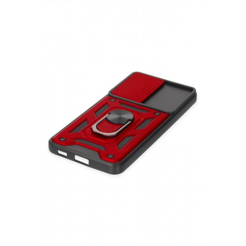 Newface Samsung Galaxy S21 FE Kılıf Pars Lens Yüzüklü Silikon - Kırmızı Newface Samsung Galaxy S21 FE Kılıf Pars Lens Yüzüklü Silikon - Kırmızı