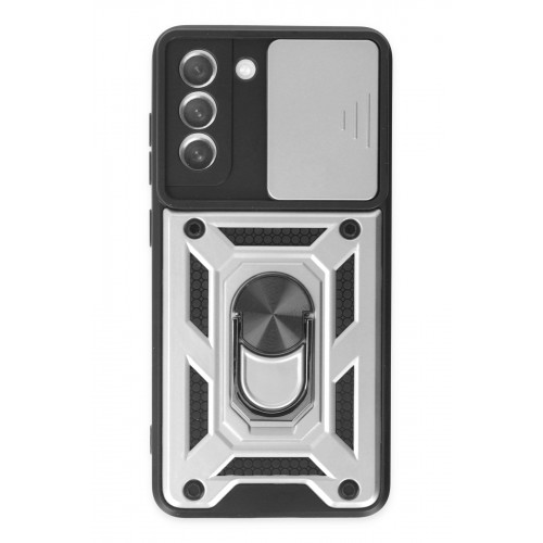 Newface Samsung Galaxy S21 FE Kılıf Pars Lens Yüzüklü Silikon - Gümüş Newface Samsung Galaxy S21 FE Kılıf Pars Lens Yüzüklü Silikon - Gümüş