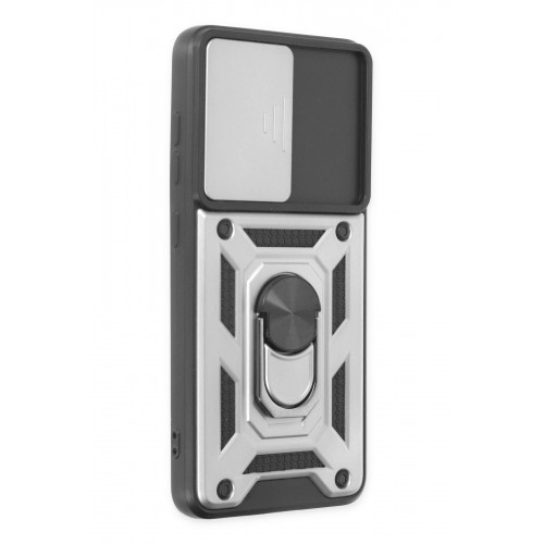 Newface Samsung Galaxy S21 FE Kılıf Pars Lens Yüzüklü Silikon - Gümüş Newface Samsung Galaxy S21 FE Kılıf Pars Lens Yüzüklü Silikon - Gümüş