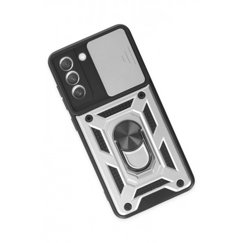 Newface Samsung Galaxy S21 FE Kılıf Pars Lens Yüzüklü Silikon - Gümüş Newface Samsung Galaxy S21 FE Kılıf Pars Lens Yüzüklü Silikon - Gümüş