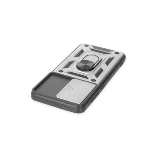 Newface Samsung Galaxy S21 FE Kılıf Pars Lens Yüzüklü Silikon - Gümüş Newface Samsung Galaxy S21 FE Kılıf Pars Lens Yüzüklü Silikon - Gümüş
