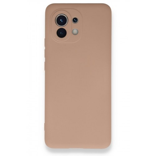Newface Xiaomi Mi 11 Kılıf Nano içi Kadife Silikon - Pudra Newface Xiaomi Mi 11 Kılıf Nano içi Kadife Silikon - Pudra