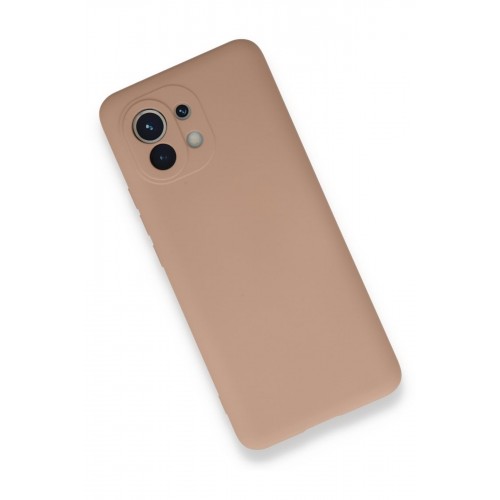 Newface Xiaomi Mi 11 Kılıf Nano içi Kadife Silikon - Pudra Newface Xiaomi Mi 11 Kılıf Nano içi Kadife Silikon - Pudra