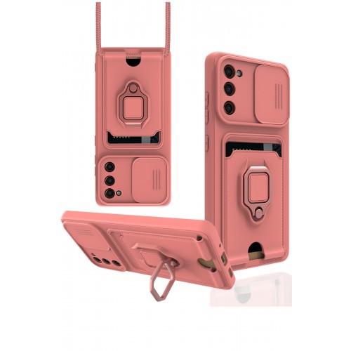 Newface Samsung Galaxy S20 FE Kılıf Zuma Kartvizitli Yüzüklü Silikon - Pembe Newface Samsung Galaxy S20 FE Kılıf Zuma Kartvizitli Yüzüklü Silikon - Pembe