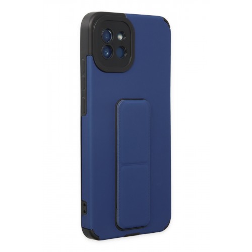Newface Samsung Galaxy A03 Kılıf Mega Standlı Silikon - Mavi Newface Samsung Galaxy A03 Kılıf Mega Standlı Silikon - Mavi