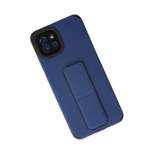 Newface Samsung Galaxy A03 Kılıf Mega Standlı Silikon - Mavi Newface Samsung Galaxy A03 Kılıf Mega Standlı Silikon - Mavi