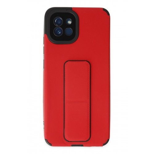 Newface Samsung Galaxy A03 Kılıf Mega Standlı Silikon - Kırmızı Newface Samsung Galaxy A03 Kılıf Mega Standlı Silikon - Kırmızı