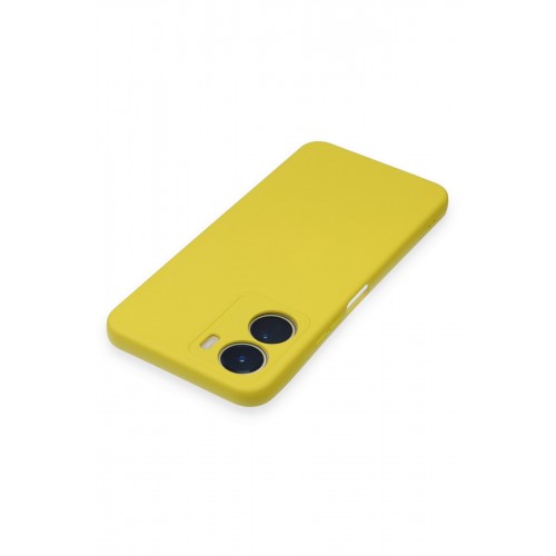Newface Vivo Y16 Kılıf Nano içi Kadife Silikon - Sarı Newface Vivo Y16 Kılıf Nano içi Kadife Silikon - Sarı