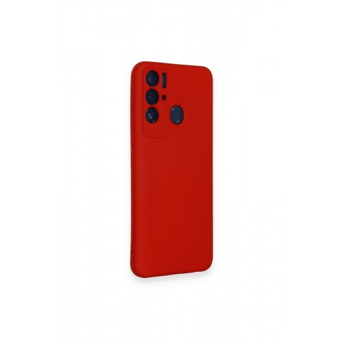 Newface Tecno Pova Neo Kılıf Nano içi Kadife Silikon - Kırmızı Newface Tecno Pova Neo Kılıf Nano içi Kadife Silikon - Kırmızı