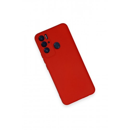 Newface Tecno Pova Neo Kılıf Nano içi Kadife Silikon - Kırmızı Newface Tecno Pova Neo Kılıf Nano içi Kadife Silikon - Kırmızı