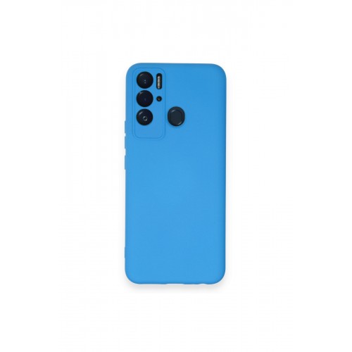 Newface Tecno Pova Neo Kılıf Nano içi Kadife Silikon - Mavi Newface Tecno Pova Neo Kılıf Nano içi Kadife Silikon - Mavi