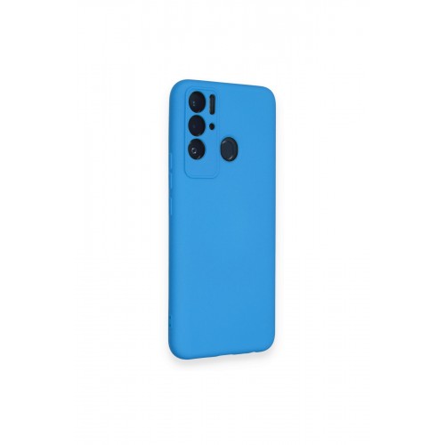 Newface Tecno Pova Neo Kılıf Nano içi Kadife Silikon - Mavi Newface Tecno Pova Neo Kılıf Nano içi Kadife Silikon - Mavi