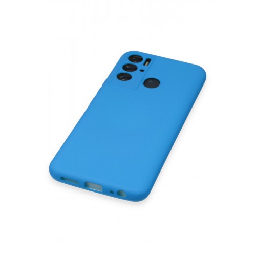 Newface Tecno Pova Neo Kılıf Nano içi Kadife Silikon - Mavi Newface Tecno Pova Neo Kılıf Nano içi Kadife Silikon - Mavi