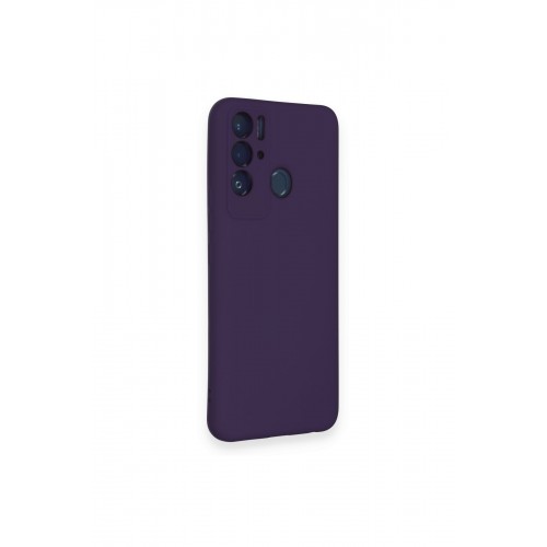 Newface Tecno Pova Neo Kılıf Nano içi Kadife Silikon - Mor Newface Tecno Pova Neo Kılıf Nano içi Kadife Silikon - Mor