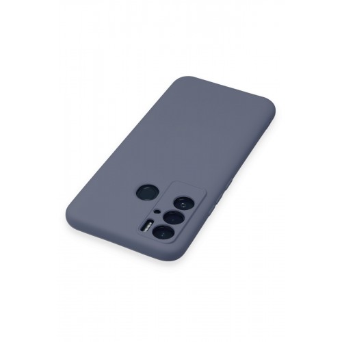 Newface Tecno Pova Neo Kılıf Nano içi Kadife Silikon - Gri Newface Tecno Pova Neo Kılıf Nano içi Kadife Silikon - Gri