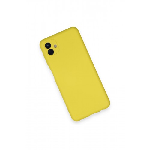 Newface Samsung Galaxy A04 Kılıf Nano içi Kadife Silikon - Sarı Newface Samsung Galaxy A04 Kılıf Nano içi Kadife Silikon - Sarı