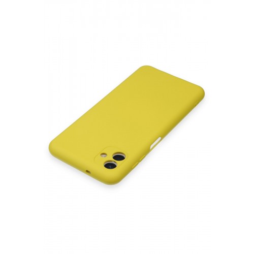Newface Samsung Galaxy A04 Kılıf Nano içi Kadife Silikon - Sarı Newface Samsung Galaxy A04 Kılıf Nano içi Kadife Silikon - Sarı