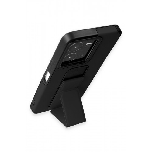 Newface Vivo Y35 Kılıf Mega Standlı Silikon - Siyah Newface Vivo Y35 Kılıf Mega Standlı Silikon - Siyah