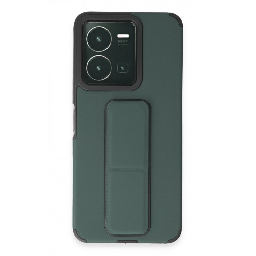 Newface Vivo Y35 Kılıf Mega Standlı Silikon - Yeşil Newface Vivo Y35 Kılıf Mega Standlı Silikon - Yeşil