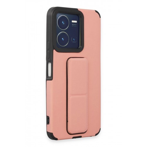 Newface Vivo Y35 Kılıf Mega Standlı Silikon - Pudra Newface Vivo Y35 Kılıf Mega Standlı Silikon - Pudra