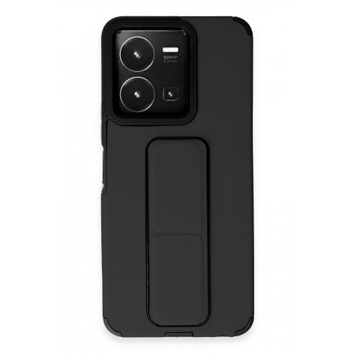 Newface Vivo Y22S Kılıf Mega Standlı Silikon - Siyah Newface Vivo Y22S Kılıf Mega Standlı Silikon - Siyah