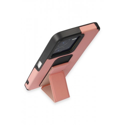 Newface Vivo Y22S Kılıf Mega Standlı Silikon - Pudra Newface Vivo Y22S Kılıf Mega Standlı Silikon - Pudra