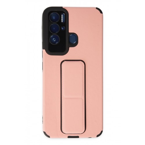 Newface Tecno Pova Neo Kılıf Mega Standlı Silikon - Pudra Newface Tecno Pova Neo Kılıf Mega Standlı Silikon - Pudra