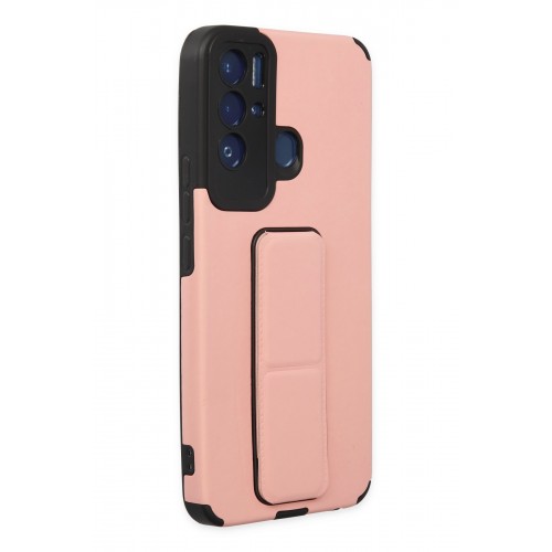 Newface Tecno Pova Neo Kılıf Mega Standlı Silikon - Pudra Newface Tecno Pova Neo Kılıf Mega Standlı Silikon - Pudra
