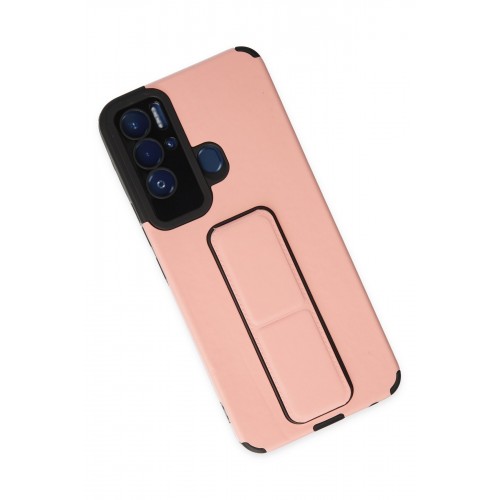 Newface Tecno Pova Neo Kılıf Mega Standlı Silikon - Pudra Newface Tecno Pova Neo Kılıf Mega Standlı Silikon - Pudra