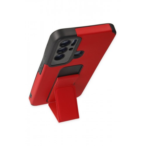 Newface Tecno Pova Neo Kılıf Mega Standlı Silikon - Kırmızı Newface Tecno Pova Neo Kılıf Mega Standlı Silikon - Kırmızı