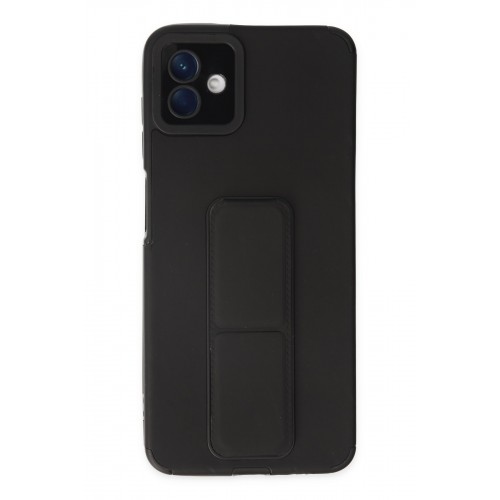 Newface Samsung Galaxy A04 Kılıf Mega Standlı Silikon - Siyah Newface Samsung Galaxy A04 Kılıf Mega Standlı Silikon - Siyah