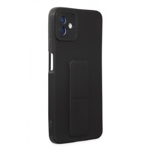 Newface Samsung Galaxy A04 Kılıf Mega Standlı Silikon - Siyah Newface Samsung Galaxy A04 Kılıf Mega Standlı Silikon - Siyah