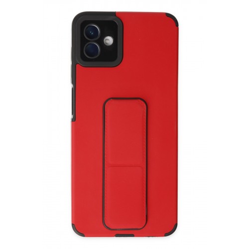 Newface Samsung Galaxy A04 Kılıf Mega Standlı Silikon - Kırmızı Newface Samsung Galaxy A04 Kılıf Mega Standlı Silikon - Kırmızı