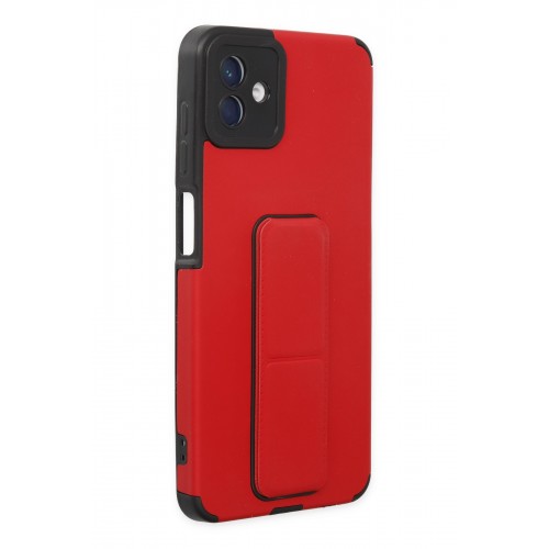 Newface Samsung Galaxy A04 Kılıf Mega Standlı Silikon - Kırmızı Newface Samsung Galaxy A04 Kılıf Mega Standlı Silikon - Kırmızı