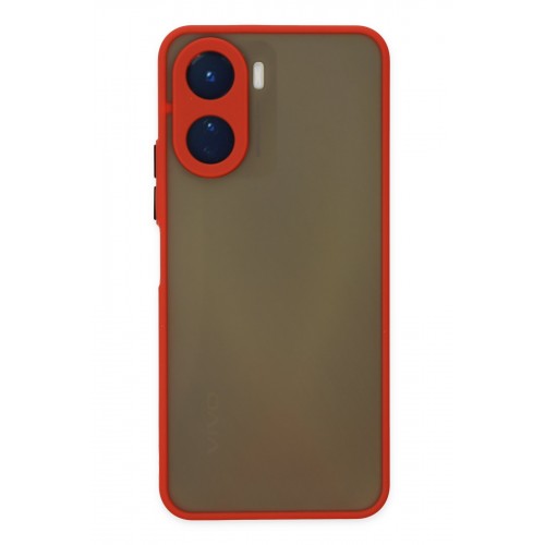 Newface Vivo Y16 Kılıf Montreal Silikon Kapak - Kırmızı Newface Vivo Y16 Kılıf Montreal Silikon Kapak - Kırmızı